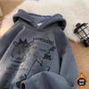 Sudadera de Gamuza Pesada Color Verde Menta para Hombre Estilo Americano Forrada de Polar Capucha Rígida Chaqueta Qingdao Tinta Corte Ajustado