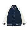 Chamarra de béisbol transfronteriza 2026 para hombre, primavera y otoño, bloques de color, clásica, holgada, casual, tejido horizontal, cuello alto, botones, chamarra de béisbol