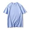 Stall fornecimento 180g 40 gelo porcelana algodão manga curta solta cor sólida T-shirt coreano casual gola redonda T-shirt roupas masculinas