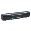 Soundbar de Mesa Longa Sem Fio Efeito de Luz RGB Alto-falante Pequeno Soundbar Bluetooth Portátil Sistema de Áudio para Casa