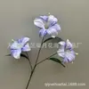 3 Flores de Lirio de Día Artificiales para Decoración de Salón de Bodas, Decoración de Hotel, Decoración del Hogar, Flores Falsas para Venta Transfronteriza