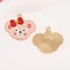 Acessórios de Joias DIY com Esmalte Gotejado Animais de Desenho Animado Fofos Panda Coelho Pingente Pulseira Pingente de Chaveiro