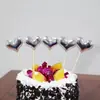 Birthday cake scene card insert love birthday cake five-pointed star PU flag decoration cake scene supplies