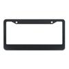 Moldura para placa de licença dos EUA, material de liga de alumínio, moldura para placa de licença preta e prateada, suporta logotipo e várias opções de processo
