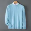 Baicai Rong Suéter Nuevo de Lana Pura Otoño/Invierno para Hombre Cuello Redondo Tejido de Punto Estampado Ropa de Punto Casual Simple de Lujo Ligero para Negocios