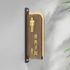 Señales Verticales de Baño Doble Cara para Hombres y Mujeres, Indicadores de Baño, Señales de Madera para Puerta de Baño de Hotel