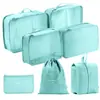 Set de Bolsas de Almacenamiento de Siete Piezas para Viaje, Bolsa Organizadora de Ropa, Maleta Portátil de Gran Capacidad, Bolsa para Ropa con Almacenamiento Clasificado