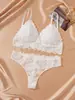Nuevo Conjunto de Lencería de Encaje Estilo Francés para Mujer, Push-Up, Cierre Trasero, Sexy Tallas Grandes Conjunto de Dos Piezas de Camisola para Exportación
