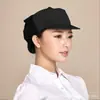 Gorra de Trabajo para Taller de Fábrica Transfronterizo con Visera, Gorro de Cocina con Texto Impreso, Gorro a Prueba de Polvo, Gorro con Red Anti-Caída de Cabello, Gorra de Trabajo de Chef