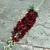 Nueva flor de boda china roja grande vino tinto boda roja pasillo camino plomo suave decoración flor falsa al por mayor