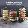 Estante de Platos Multicapa de Acero Inoxidable, Estante para Servir Fondue, Estante para Platos de Barbacoa, Estante Portátil para Alimentos, Estante Comercial para Preparación de Alimentos