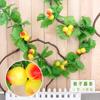 Vime de Frutas Artificiais Pendurado na Parede Videira Uva Ar Condicionado Decoração de Sala de Estar Interna Flor de Plástico Flor de Seda Videira