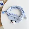 Toalha Triangular de Algodão Puro Venda de Sucesso na Amazon Cruzamento de Fronteiras Babadores de Algodão Puro Toalha de Baba para Crianças Pequenas Babador de Bebê com Bolso para Arroz