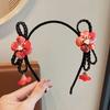 Ano Novo estilo chinês joias infantis simulação trançado headband bonito festivo borla flor headband Ano Novo estilo acessórios de cabelo