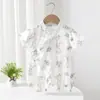 Traje de Monje de Gasa de Verano para Bebé, Mono de una Pieza para Bebé, Delgado, de Manga Corta, Ropa Transpirable de Verano para Hombres y Mujeres