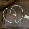 Collar de Perlas de Agua Dulce Pequeñas Tipo Arroz Zhuji Simple para Mujer, Cadena para Clavícula con Colgante de Corazón de Moda, Temperamento Versátil