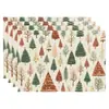 Manteles individuales navideños más vendidos transfronterizos, nueva serie de muñeco de nieve y renos, tapetes resistentes al calor, lino Amazon