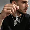Mercadorias de E-commerce Transfronteiriço Europeu e Americano Personalizado Criativo Versátil Pingente de Animal Cavalo Acessórios de Colar Versáteis para Homens