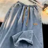 Jeans Preto Masculino Primavera & Outono Fino Reto Solto Calça Jovem Nova Calça de Trabalho Masculina Verão Masculino