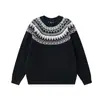 Yidao Vintage 2025 Otoño e Invierno Nuevo Suéter Jacquard Fair Isle Retro de Cuello Redondo para Hombre y Mujer Suéter Casual Holgado