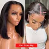 Peruca Africana Front Lace Bob Head Yaki 13x 4 lace wig kinky straight em estoque