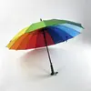 Venta al por mayor de fábrica Paraguas Arcoíris de 16 varillas, Paraguas de Lluvia, Paraguas Promocional, Paraguas Recto, Paraguas de Regalo, Paraguas Automático, Paraguas de Mango Largo, Venta al por Mayor Transfronteriza