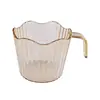 Suporte de Copo de Plástico para Casa Suporte de Copo Ondulado Espessado Suporte de Copo Porta-Copos de Chá para Escritório Isolamento Térmico Anti-Queimadura Apoio para Mão Base de Luva para Copo