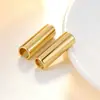 Brincos de Clipe Longos Únicos Estilo Europeu e Americano para Mulheres, Argolas de Orelha Geométricas Sem Furo, Design de Nicho, Brincos de Clipe Elegantes de Superfície Lisa Larga