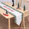 Banderola de Mesa y Funda de Silla Navideña Nueva Transfronteriza Decoraciones Navideñas Terciopelo Cepillado Impreso por Ambos Lados Decoración de Ambiente para Restaurante