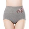 Ropa Interior de Cintura Alta para Mujer, Algodón Puro, Control de Abdomen, Transpirable, Levanta Glúteos, Moldea la Cintura, Tallas Grandes, Triángulo Estampado, Ropa Interior para Mujer Postparto