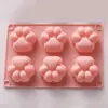 Molde de Pata de Gato Silicona Pata de Mascota Pastel de Arroz Pudín Mousse Suplemento Alimenticio Pastel Pequeño Molde Creativo para Hornear