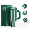 Taza de coche transfronteriza de 40 oz, taza de gran capacidad para mantener el frío, taza aislada con asa, taza de hielo para coche de acero inoxidable 304, personalizable