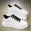 Zapatos de Hombre Zapatos de Moda 2025 Nueva Primavera Nicho Moderno Todo-combinable Zapatos Blancos de Suela Gruesa Zapatos Deportivos Casuales para Estudiantes
