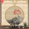 Nueva cortina de bambú china Zen de flores y pájaros, pantalla de elevación de persiana de fondo para sala de té, panel divisor, pintura colgante sin perforaciones, cortina decorativa