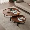 Mesa de Centro Criativa Geométrica de Escritório Amazon Selecionada com Cuidado Ferro Forjado Madeira Prática Pequena Mesa de Café Decoração de Sala de Estar Mesa Redonda Pequena