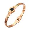 Nuevo Pulsera de Acero de Titanio para Mujer, Pulsera de Resorte de Número Romano de Acero de Titanio de Lujo Ligero de Alta Venta en Nicho, No se Desvanece