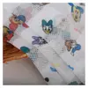 Tela para Ropa de Sol al Aire Libre de Poliéster con Estampado de Puntos, Malla Transpirable con Sensación de Frescura, Estampado de Dibujos Animados para Niños