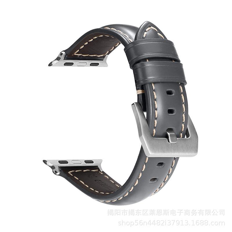 油亮皮灰色-银扣