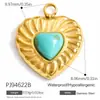 Yuhui Accesorios para Joyería DIY de Acero Inoxidable Transfronterizo Colgante de Piedra Natural en Forma de Corazón Gota de Agua Estrella Sol Accesorios DIY