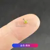 Brincos de Liga de Titânio F136 Quadrados Pequenos e Redondos com Zircônia Pregos de Nariz com Rosca Interna Pregos de Lábio Joias para Piercing de Titânio G23