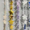 Centro Comercial de Accesorios para Bodas Hotel Decoración de Bodas Cadena de Lentejuelas Estrella de Cinco Puntas Láser Dorada y Plateada Cortina Colgante