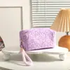 Bolsa de Maquiagem Estilo Ins Transfronteiriça com Estampa de Leopardo, Bolsa de Mão de Pelúcia Portátil de Grande Capacidade, Necessaire Multifuncional, Atacado do Fabricante