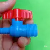 Válvula de Bola de Plástico con Púa para Manguera, Rosca Exterior de 1/2 Pulgada, Paso Recto, Interruptor de Válvula de Tubería de Agua con Conexión Rápida Roscada, Válvula de Agua