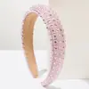 Moda Europeia e Americana Faixa de Cabelo com Diamantes Brilhantes para Mulheres de Aba Larga Aumentadora de Altura Luxuosa para Banquete Temperamento de Alta Classe Faixa de Cabelo Versátil Acessórios de Cabelo para Lavar o Rosto