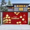 Tela de tapiz para puerta de garaje exterior navideña, tela de fondo para decoración de fiestas navideñas con tela colgante, tamaño grande