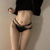 Cinturão Sexy Estilo Europeu e Americano com Letras Inglesas Roupa Íntima de Cintura Baixa para Mulheres Cintura Aberta Vazio Tentação Roupa Íntima Triangular para Meninas