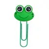 Clips para Papel Grandes en Forma de Rana Más Vendidos, Material de Oficina Creativo y Lindo, Pines en Forma de U, Marcadores de Libros de Dibujos Animados de PVC