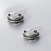 Pendientes de plumas vintage INS japoneses y coreanos creativos plateados plata antiguos hojas semicirculares pendientes arqueados personalizados al por mayor