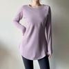 Top de Yoga Forrado de Polar para Mujer Invierno Holgado Largo Cálido Engrosado Camiseta Base Ajustado Cubre Cadera Manga Larga Ropa de Fitness