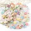 Set Mixto de 50 Cabezas de Flores Artificiales Grandes, Medianas y Pequeñas, Kit de Materiales DIY de Flores Falsas para Decoraciones de Bodas, Ropa y Accesorios para el Cabello